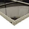 vidaXL Set comedor de jard&iacute;n 9 pzas cojines rat&aacute;n sint&eacute;tico gris claro