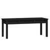 vidaXL Banco de jard&iacute;n madera maciza pino negro 109x44x45 cm