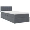 vidaXL Cama con almacenamiento Gris oscuro 90 x 190 cm Terciopelo