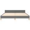 vidaXL Cama sin colch&oacute;n de tela gris oscuro 160x200 cm