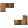 vidaXL Conjunto de mueble de TV 4 pcs Madera envejecida