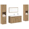 vidaXL Juego de muebles baño 4 piezas madera ingeniería roble artisan