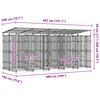 vidaXL Perrera de exterior con techo de acero 9,22 m&sup2;