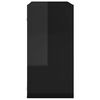 vidaXL Estantes cubo de pared 4 unidades negro brillo 30x15x30 cm