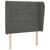 vidaXL Cabecero con orejas de terciopelo gris oscuro 83x23x118/128 cm