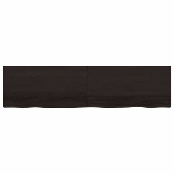 vidaXL Tablero mesa madera roble tratada marrón oscuro 200x50x(2-6) cm