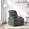 vidaXL Sill&oacute;n de masaje reclinable de tela gris oscuro