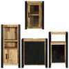 vidaXL Juego de muebles de ba&ntilde;o 4 pcs Marr&oacute;n Madera de mango s&oacute;lido