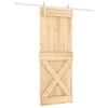 vidaXL Puerta Corredera Natural y Blanco 80 x 210 cm