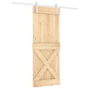 vidaXL Puerta Corredera Natural y Blanco 80 x 210 cm