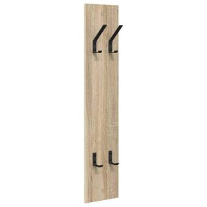 vidaXL Perchero de pared Roble Sonoma 20 x 1.5 x 100 cm