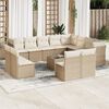 vidaXL Set sof&aacute;s de jard&iacute;n con cojines 13 pzas rat&aacute;n sint&eacute;tico beige