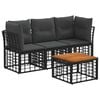 vidaXL Conjunto de sof&aacute;s de exterior 4 uds. 3 plaza