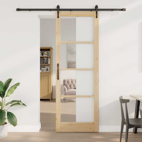 vidaXL Puerta Corredera ORKDAL Natural 83 x 232 cm