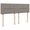 vidaXL Cama box spring con colch&oacute;n tela gris taupe 160x200 cm