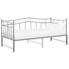vidaXL Estructura sof&aacute; cama extra&iacute;ble sin colch&oacute;n metal gris 90x200 cm