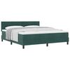 vidaXL Cama con Somier y Colch&oacute;n Verde oscuro 180 x 200 cm tela