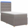 vidaXL Cama de muelles con LED y colch&oacute;n Topo 80 x 200 cm Tela