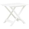vidaXL Mesa de jard&iacute;n plegable de pl&aacute;stico blanco 79x72x70 cm