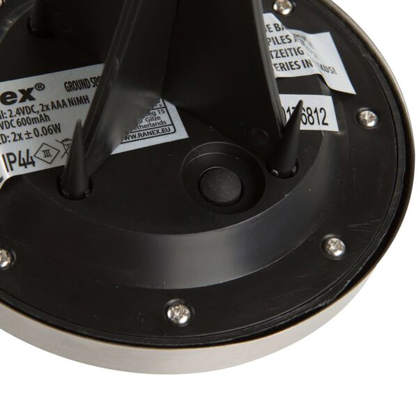 Ranex Foco de tierra solar LED 12x12x13,5 cm