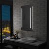 vidaXL Espejo de pared de baño con LED y estante 60x100 cm