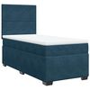 vidaXL Cama box spring con colch&oacute;n terciopelo azul oscuro 80x200 cm