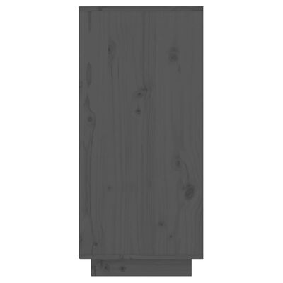 vidaXL Mesa consola de madera maciza de pino gris 60x34x75 cm