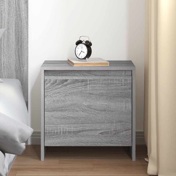 vidaXL Mesita de noche madera de ingenier&iacute;a gris Sonoma 45x34x44,5 cm
