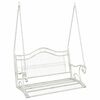 vidaXL Banco Columpio Acero 115 x 61 x 63 cm Blanco antiguo