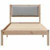 vidaXL Estructura de cama Gris Claro 90 x 200 cm Madera de pino macizo