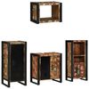 vidaXL Juego de muebles de ba&ntilde;o 4 uds. Multicolor y negro