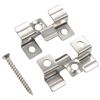 vidaXL Clips de plataforma 100 uds y 200 tornillos de acero Inoxidable