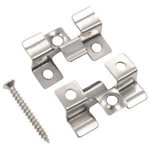 vidaXL Clips de plataforma 100 uds y 200 tornillos de acero Inoxidable