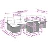 vidaXL Conjunto de sof&aacute; de jard&iacute;n con coj&iacute;n 8 pcs Marr&oacute;n Polirat&aacute;n