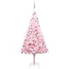 vidaXL &Aacute;rbol de Navidad preiluminado con luces y bolas rosa 210 cm