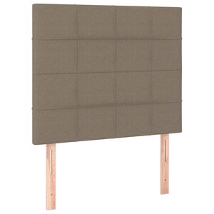 vidaXL Cabecero de cama gris topo 80x5x118/128 cm Tela
