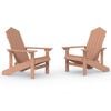 vidaXL Sillas de jard&iacute;n Adirondack 2 unidades HDPE marr&oacute;n