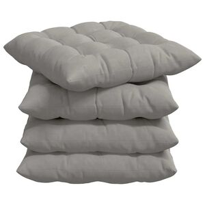 vidaXL Cojines para asiento 4 pcs Gris Claro 40 x 40 x 6 cm Microfibra