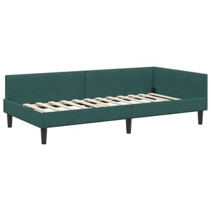 vidaXL Estructura de cama en esquina Verde oscuro 80 cm x 200 cm tela