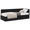 vidaXL Estructura de Cama Esquina con Colch&oacute;n 2 pcs Negro Terciopelo