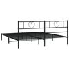 vidaXL Estructura cama sin colch&oacute;n con cabecero metal negro 200x200 cm