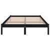 vidaXL Estructura de cama sin colchón madera maciza negro 200x200 cm