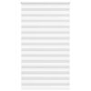 vidaXL Estor cebra blanco 135x230 cm tejido ancho 130,9 cm poli&eacute;ster