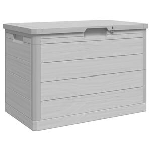 vidaXL Ba&uacute;l para cojines polipropileno gris 77,5x44,5x53 cm