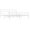 vidaXL Estructura cama sin colch&oacute;n con estribo metal blanco 180x200 cm