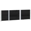 vidaXL Collares de palets 3 uds madera maciza de pino negro 150x50 cm