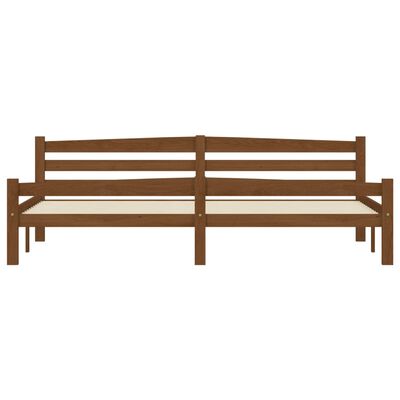 vidaXL Estructura de cama madera maciza pino marrón miel 200x200 cm