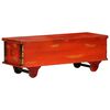 vidaXL Caja de almacenaje de madera maciza de acacia 110x40x40 cm rojo