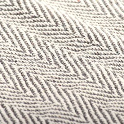 vidaXL Manta en espiguilla de algodón gris 125x150 cm