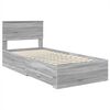 vidaXL Estructura de cama Gris Sonoma 90 x 190 cm Madera de ingenier&iacute;a